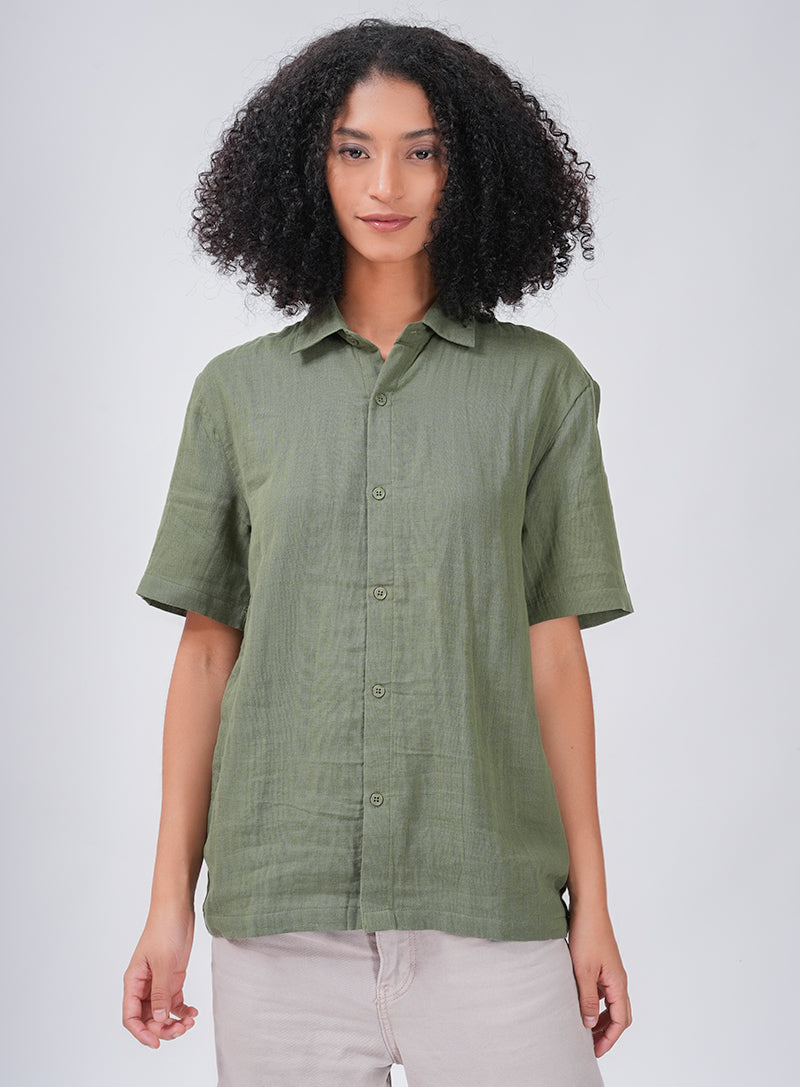 COMFORT AND CHARM SHIRT | OLIVE GREEN