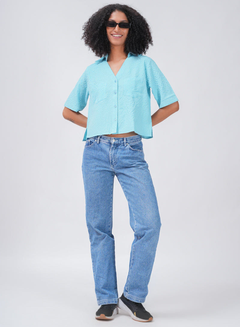 FLOW AND GO CASUAL SHIRT | BLUE